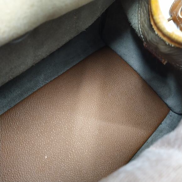 Dooney & Bourke Taupe Tan Pebbled Leather Doctor Satchel Bag - VTG Made in USA - Picture 14 of 16